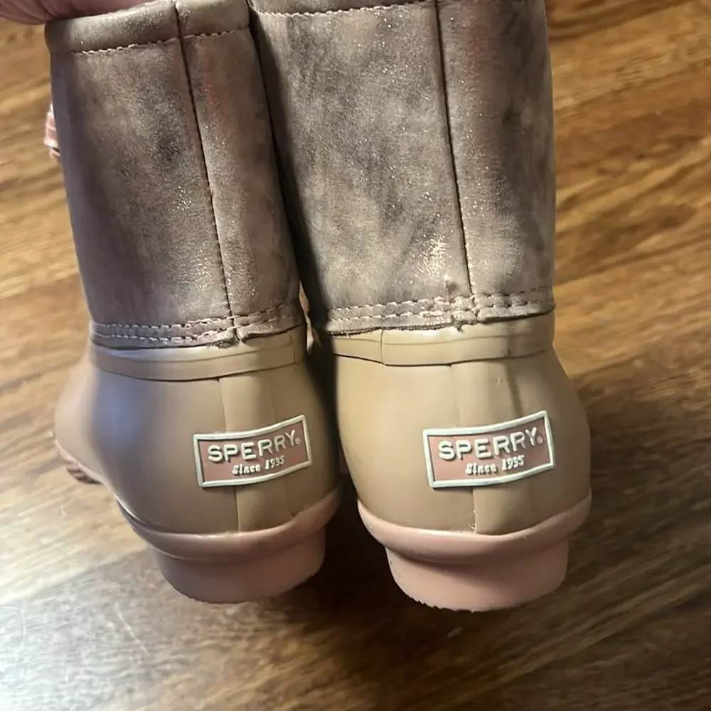 Sperry Blush Pink Saltwater Duck Boot Women’s Size 5.5
